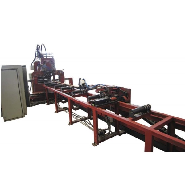 CNC Flat Steel  Punching & Cutting Line -plate width 120mm，hole φ40mm 